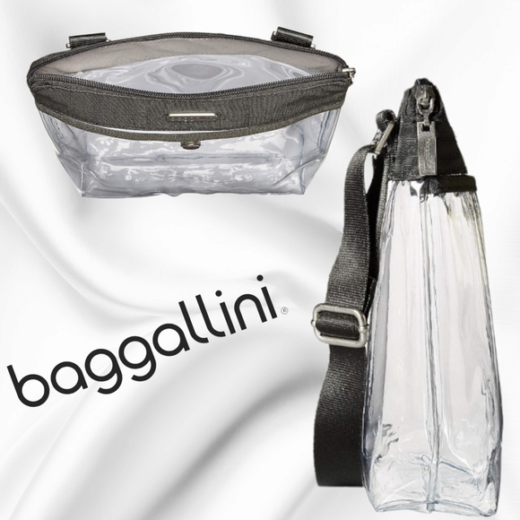Woman's Handbags Baggallini Stadium Bags Clear Pocket Crossbody - Picture 2 of 5